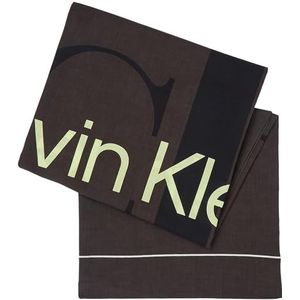 Calvin Klein Jeans Cut Out MONOLOGO Shawl K60K611981 sjaals, zwart (Black/Sharp Green), OS dames, zwart (Black/Sharp Green), eenheidsmaat, Zwart (Sarp Green)