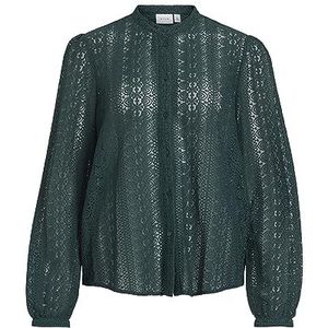 Vila Vichikka Lace L/S Shirt-Noos Damesblouse, Ponderosa, XS, Ponderosa dennen