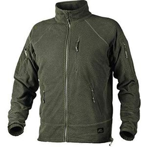 Helikon-Tex Alpha Tactical,Fleecejas, grid fleece, Jack Helikon-Tex, zwart Heren (1 stuk), Olijfgroen