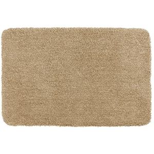 WENKO Badmat zandmix 70 x 120 cm - Badmat, veilig, pluizig, pluisvrij, polyester, 70 x 120 cm, beige