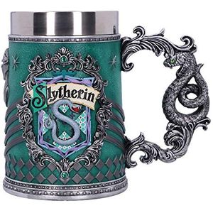 Harry Potter Bierpul, Hogwarts, Zwadderich, verzamelobject, 15,5 cm, zilvergroen