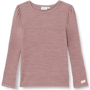 NAME IT NMFWYLA Wool/Vis LS Top XXIII Shirt met lange mouwen Antler, 104 voor meisjes, hout, 104, Hout