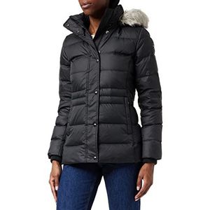 Tommy Hilfiger Tyra Down Jkt With Fur donsjack voor dames, Zwart