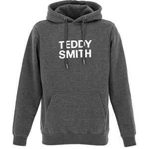 Teddy Smith Siclass Hoody Sweatshirt met capuchon voor heren, Melange Zwart