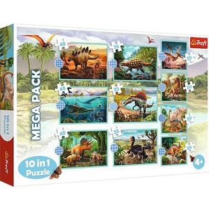 Trefl - Ontmoet alle dinosaurussen - Puzzel 10 in 1, 10 puzzels, van 20 tot 48 elementen - dinosaurus puzzels, verschillende moeilijkheidsniveaus, entertainment, voor kinderen vanaf 4 jaar