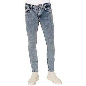 Trendyol Skinny Jeans voor heren, regular waist, blauw, 33W, Blauw