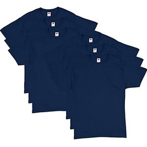 Hanes T-shirt voor heren, Marineblauw - Set van 6