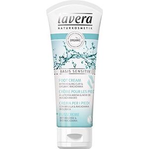 lavera Voet crème - Macadamia biologische en genezende klei - snelle absorptie - biologische huidverzorging - natuurlijke cosmetica - innovatieve natuurlijke cosmetica - 75 ml