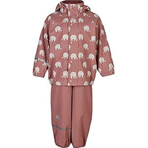 CeLaVi Rainwear Set Elephant Aop - Pu Regenset, uniseks, kinderen, 1 stuk, Burlwood