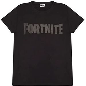 Fortnite Tekstlogo Women's Boyfriend Fit T-shirt | Officiële Merchandise geschenken, zwart, zwart