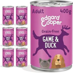 Edgard & Cooper Set van 6 blikjes natvoer voor volwassen honden, graanvrij, 400 g, Gans en eend, vers vlees, gezonde en natuurlijke ingrediënten