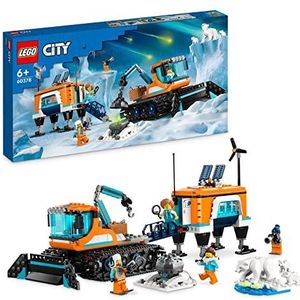 LEGO 60378 City De Arctische verkenningswagen en het mobiele laboratorium, speelgoed voor kinderen vanaf 6 jaar, jongens, meisjes, wetenschapsset met voertuig en 3 ijsberenfiguren
