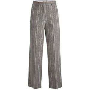 Jack & Jones Jxmary Hw Pant Pnt Noos Chinobroek voor dames, Oatmeal/controles: check