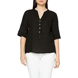 Bonamaison Trlsc100924 damesblouse, zwart, 42, zwart.