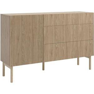 Selsey Commode met 1 deur, 3 laden, geolied eiken, 140 cm