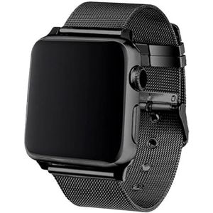 Cool armband voor Apple Watch Series 1 / 2 / 3 / 4 / 5 / 6 / 7 / SE (38 / 40 / 41 mm) metaal zwart, Compatibles con esferas de 38 / 40 / 41 mm.