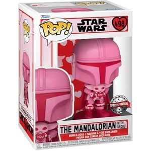 POP Funko Star Wars #498 Valentijnsfiguur Mandalorian met acryl tas