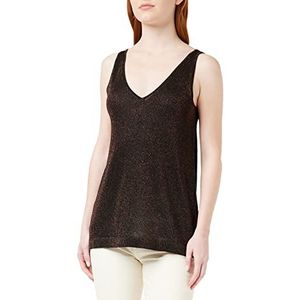 Cream Sierracr Knit Top T-shirt voor dames, Zwarte cognac glitter