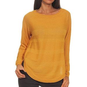 ONLY Vrouwelijke gebreide trui, effen, geel (goudgeel en geel), XS
