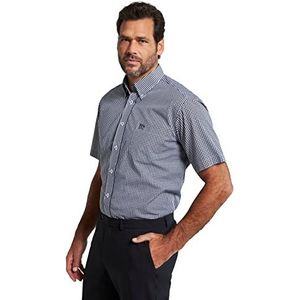 JP 1880 Menswear L-8XL business overhemd korte mouwen Vichy tot 8XL Comfort Fit zwart, zwart.