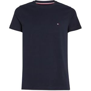 Tommy Hilfiger Core Stretch Slim T-shirt met C-hals voor heren, Blauw (Desert Sky)