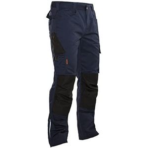 Jobman Workwear 2321 Werkbroek voor heren, met meerdere zakken, werkkleding voor heren, met kniebeschermers, marineblauw/zwart, 50 W, Marineblauw/zwart