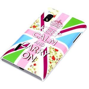 deinPhone Beschermhoes voor LG Optimus L5 HarDCASE - Keep Calm - Kleurrijk