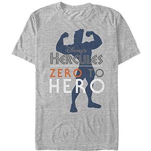 Disney Hercules-Zero to Hero Organic T-shirt, korte mouwen, uniseks, Melange Grey, L, Melange Grey