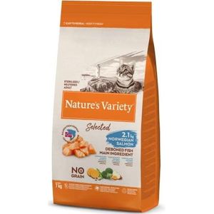 Nature's Variety Selected - Droogvoer voor gesteriliseerde katten met Noorse zalm zonder doornen, cranberry, 7 kg (1 stuk)