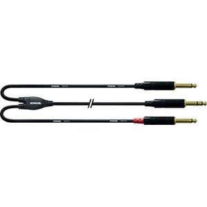 CORDIAL Y-kabel met bretels, stereo, 2 jackstekkers, 3 m