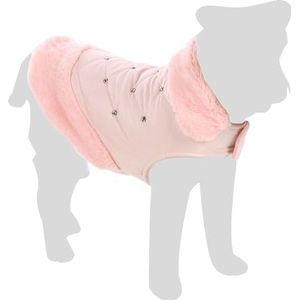 Flamingo Kokosjas voor honden, roze, 30 cm, wasbaar, spatwaterdicht, A: 30 cm B:30-34 cm, C:46-52 cm