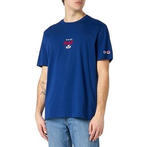 Champion X Coca Cola Logo S/L T-Shirt Homme, Bleu (College), L