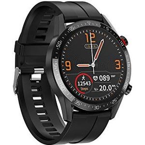 InnJoo IJ-Men Wath Atom smartwatch voor heren, zwart (silicagel zwart)