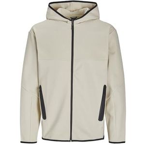 JACK & JONES Jcofusion Noos Jcofusion Noos Zip Hoodie met ritssluiting voor heren (1 stuk), Beige