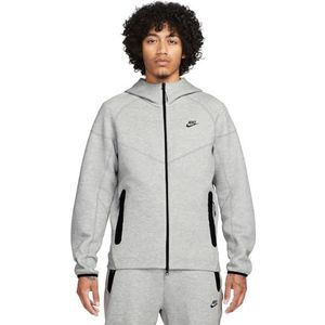 Nike Men's Hooded Full Zip Ls Top M Nk Tch Flc Fz Wr Hoodie, Dk Grey Heather/Black, FB7921-063, XL