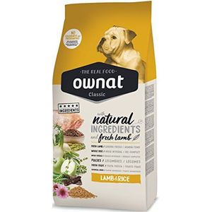 Ownat Classic Lamb & Rice hondenvoer (4 kg) Honden met natuurlijke ingrediënten zonder condooms en kleurstoffen, eiwitrijk voedsel.