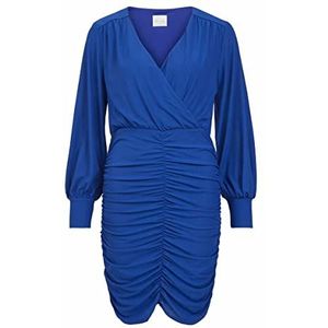 Vila Dames mini-jurk, gedrapeerd, mazarijnblauw, M, Mazarijnblauw.