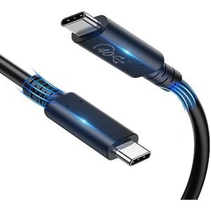 USB C naar USB C-kabel, 8K @ 60Hz [USB-IF-gecertificeerd] USB 4.0 Gen 3 USB C-kabel, gegevensoverdracht 100 W Power Delivery 40 Gbp/s, perfect voor iPhone 15/Plus/Pro/Pro Max, Galaxy, MacBooks en meer