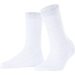 FALKE Shiny W So Viscose Effen Damessokken (1 stuk), Wit 2000, 35-38