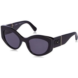 Salvatore Ferragamo Dames zonnebril, zwart, 53, zwart.
