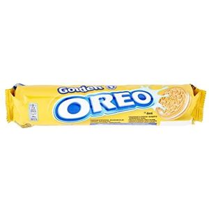 Oreo Golden, Koekjes met vanillecrème vulling, Your Oreo in witte versie, 154 g (1 verpakking van 154 g)