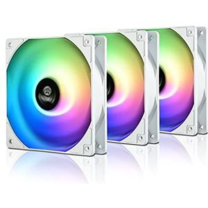 Enermax HF120 ARGB White UCHF12PARGB-W-BP3 adresseerbare RGB-ventilator, 3 stuks