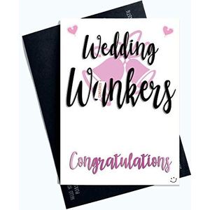 PC618 trouwkaart met opschrift ""Wedding W*nkers"", verlovingskaart voor beste vriendin, bruiloft, verloving