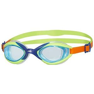 Zoggs Sonic Air Junior Zwembril voor kinderen, uv-bescherming, anti-condensbescherming, blauw/groen/oranje, 6-14 jaar