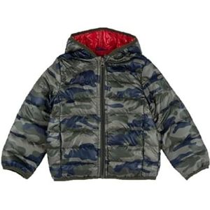 Chicco Gewatteerde jas voor kinderen en baby's, jongens, 1 stuk, Camouflage en Rood
