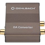 Oehlbach DA Converter - Digitaal/Analoge Audio Converter - Coaxiaal/Optisch, R-L/Jack - Cirrus Logic Chip, Metaalbruin