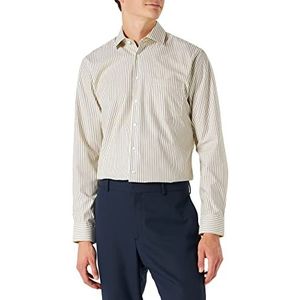 Seidensticker Zakelijk overhemd voor heren, regular fit, strijkvrij, kent-kraag, lange mouwen, 100% katoen, Geel.