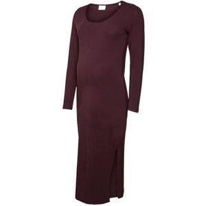 MAMA.LICIOUS MLEVA LS JRS MIDI Dress Noos, wijn, S, Wijn