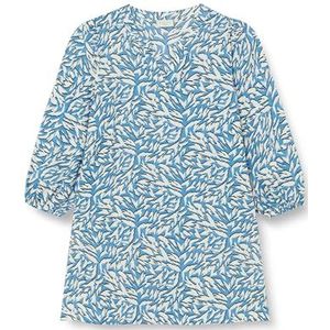 Kaffe Curve Tunic Femme, Blue/White Graphic Animal, 52 Grande taille