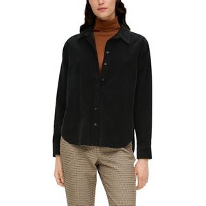 s.Oliver Corduroy blouse dames corduroy blouse, zwart.